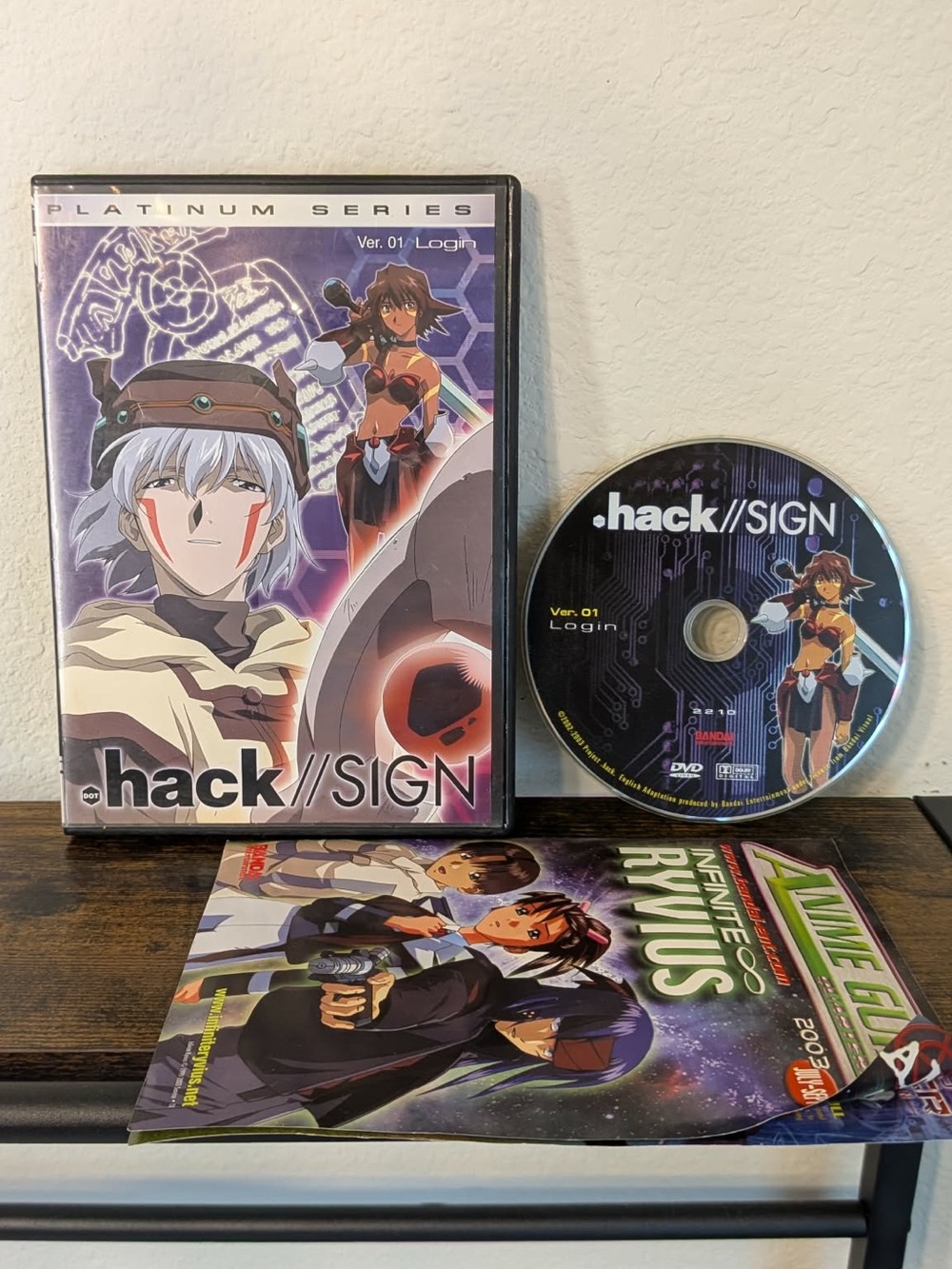 hack//SIGN Vet 1; Login DVD 2004. Preowned.